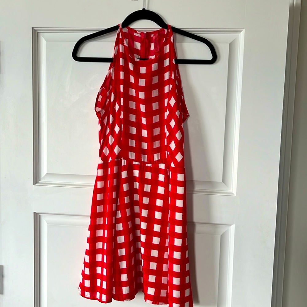 Eight Sixty, red/white gingham dress, medium